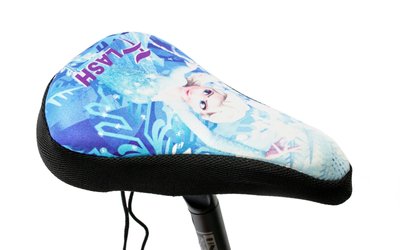 Накладка на дитяче Сідло велосипедне FROZEN (Холодне серце) з гелевим наповнювачем 200 * 150mm чорно-блакитна (чорно-блакитний) SAD-474 фото