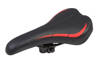 Сідло велосипедне спортивное CPO 1135-01 280*150 мм черный с красным (черный с красным) SAD-501 фото