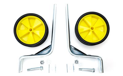 Опорні (тренувальні) колеса посилені FSK-BH-214 для дит. вів. 12 "-20" жовті з чорним (жовтий з чорним) WHS-021 фото