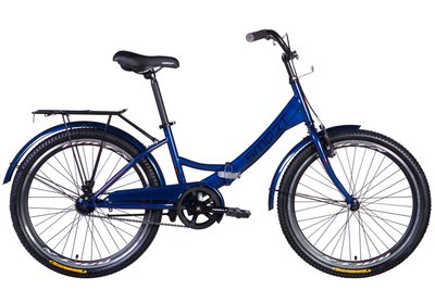 Велосипед 24" Formula SMART з багажником, без кошика 2024 (синій) OPS-FR-24-409 фото